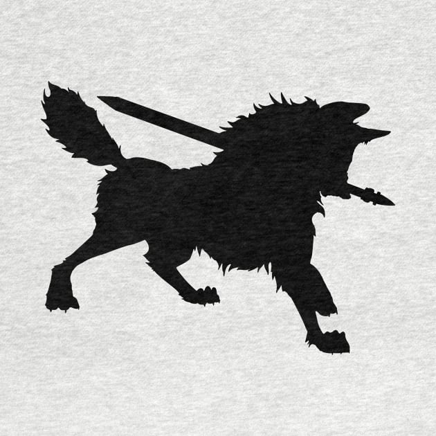 Great Grey Wolf Sif Silhouette by mcwolfyx